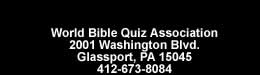 Return to World Bible Quizzing Home